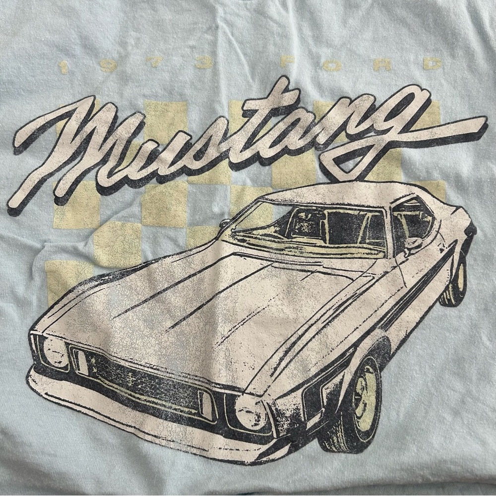 Mustang Graphic T-Shirt - Light Blue - Picture 2 of 6